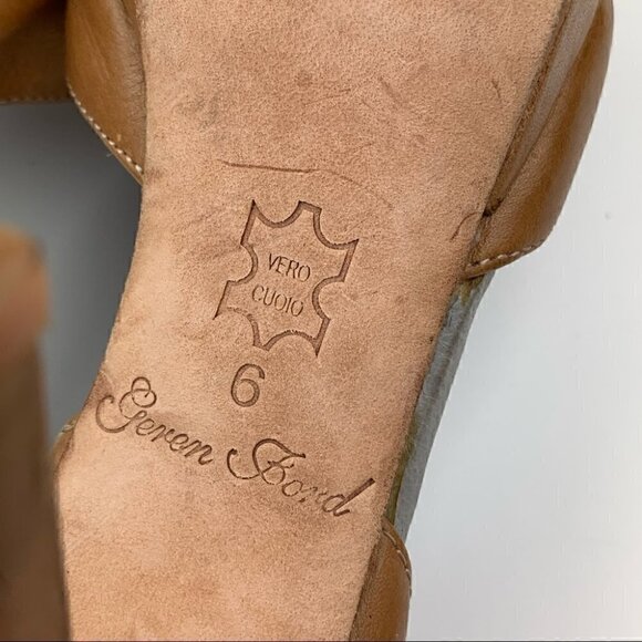 Geren Bond Womens heels size 6 brown leather Dorsay platforms - Picture 7 of 11